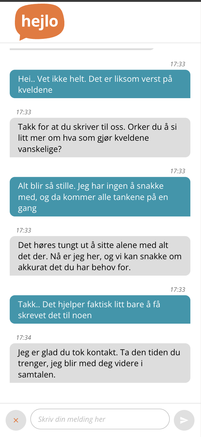 Chatvinduet: anonym, sikker 1-til-1-dialog i nettleseren